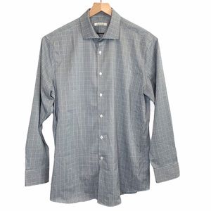 Perry Ellis Glen Plaid Button Down Dress Shirt 17 34/35